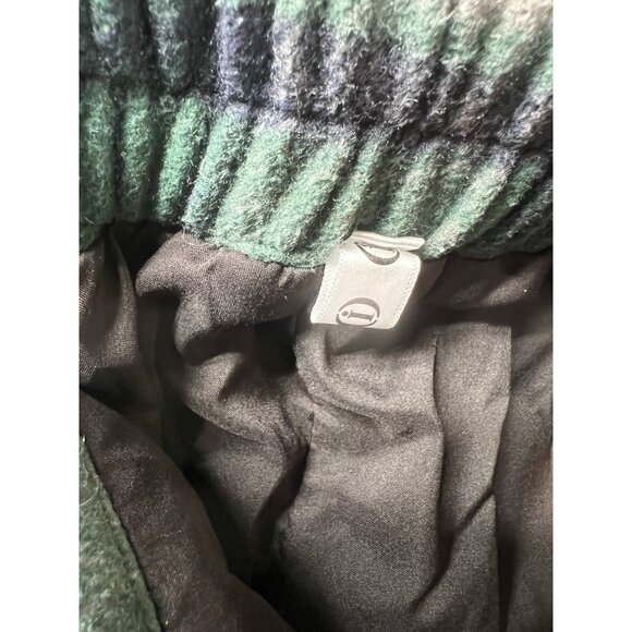 Navy Blue Green Tartan Women’s XXL 2XL Plaid Wool Blend Long  Maxi Skirt Lined - Picture 2 of 3